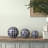 Blue Plaid Ceramic Decorative Orbs Set - 6" x 6" x 6"