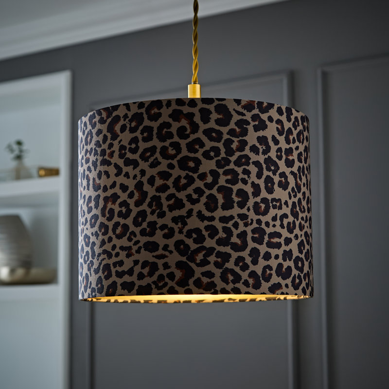 Aljet 20cm H Blended Fabric Drum Lamp Shade ( Slip-On ) in Brown: Cream