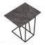Table d'appoint rectangulaire rustique avec cadre noir sable