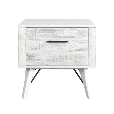 Westwood End Table in Rustic White
