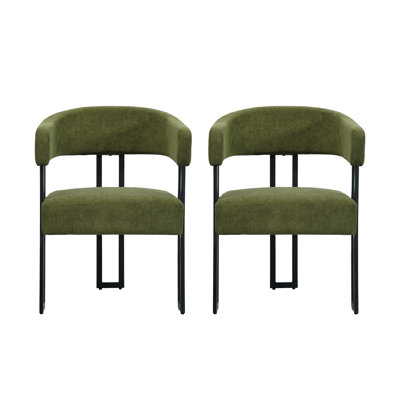 Chaise de salle à manger rembourrée avec pieds en métal Haskett