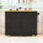 48 inch Kitchen Island with Drop Leaf,Power Outlet and 5 Open Side Racks-743137525