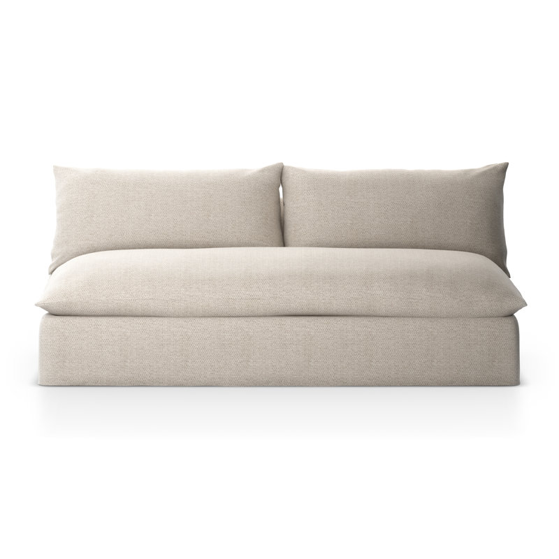 Jovian 72'' Wide Aluminum Loveseat with Cushions, Faye Sand