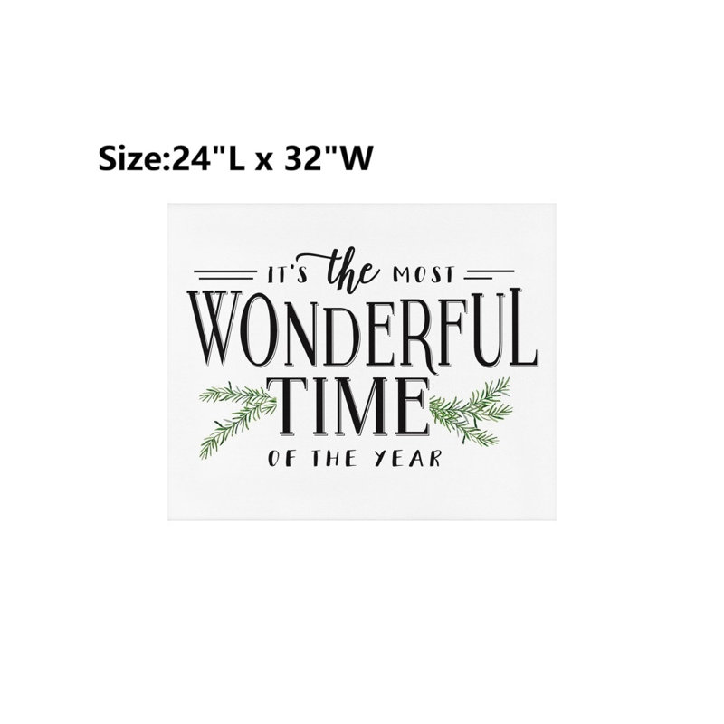 Thème de phrase rétro de Noël, art mural non encadré, 32 x 24
