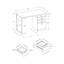 Bureau d'ordinateur, bureau personnel, ordinateur portable, installation à gauche, à droite, tiroirs de rangement, L 48 po, stratifié de travail, contemporain, moderne-1495162218