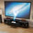 Mid-Century Modern Electric TV Stand With Ultra-Short Throw Projector Cabinet-419508320-419508321