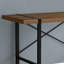Bureau d'ordinateur contemporain contemporain avec stratifié noyer et métal noir, pour le bureau personnel et le travail sur ordinateur portable-121068526