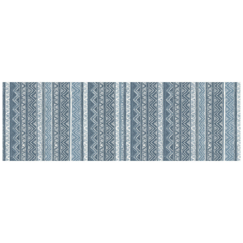 Un-Rug Kamara Chambray Low Profile Kitchen Mat by Matterly, Rectangle 2' x 6'