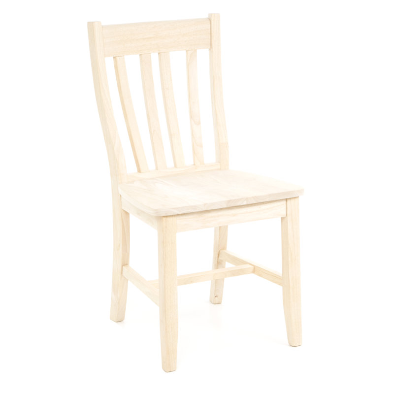 Chaise de salle à manger traditionnelle en bois massif Decovello, Non fini