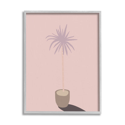 Art de la giclée de palmier rose en pot par Lil 'Rue