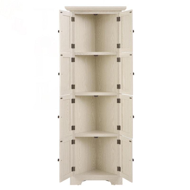 Armoire de rangement 4 niveaux à 4 niveaux avec 8 portes, idéale pour maximiser l'espace et organiser l'essentiel dans n'importe quelle pièce