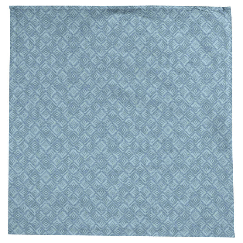 Nappe à labyrinthe carrée Leffel, Bleu