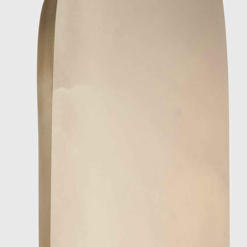 Kelly Wearstler Formosa 26" Linear Sconce, Alabaster/Antique-Burnished Brass, 19.75" H x 4.75" W x 3.25" D, 1400 W