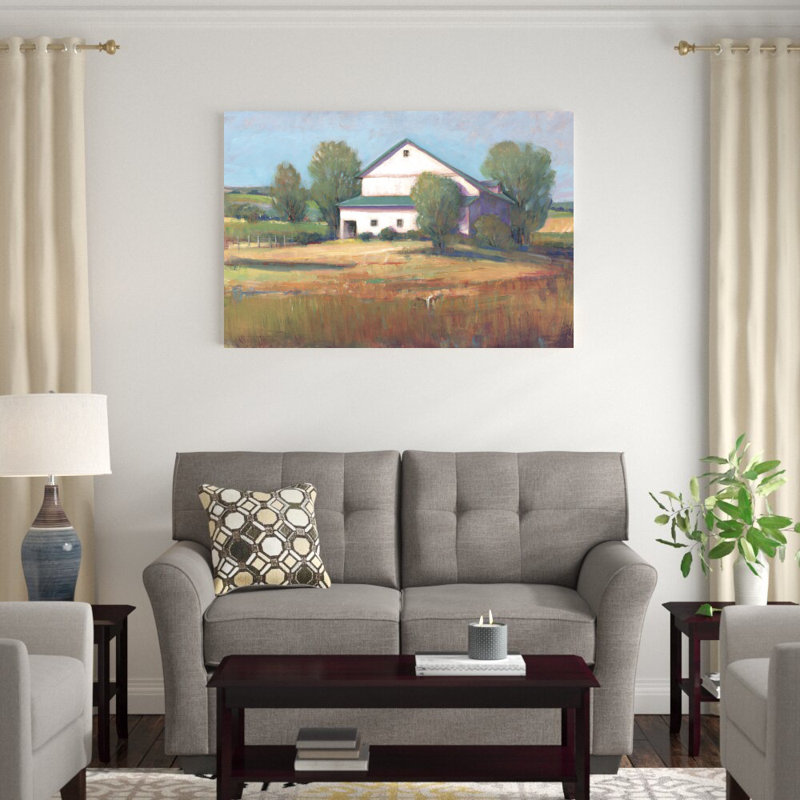 «Country Barn II» par Timothy O 'Toole - peinture sur toile tendue, H 32 po x l 48 po