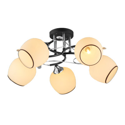 Hood Glass Semi Flush Mount