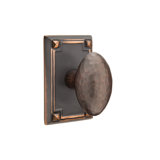 Double Dummy Hammered Egg Knob with Arts & Crafts Rose