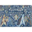 Tapis rectangulaire en laine noué à la main-113054163