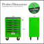 Armoire à outils roulante en métal avec 6 tiroirs, armoire à outils à 6 tiroirs de 20 po avec glissières à roulement à billes, organisateur de boîte à outils en acier - VERT-130370856