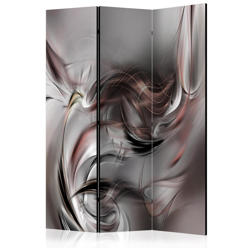 Pensacola 172cm H Solid Wood Folding Room Divider, 3, Grey
