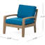 Fauteuil club GRENada avec structure en bois d'acacia et coussins épais pour le confort et le style extérieurs