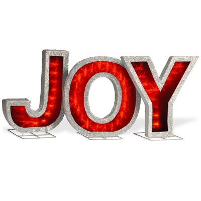 The Holiday Aisle® Pre-Lit JOY Lighted Display & Reviews | Wayfair