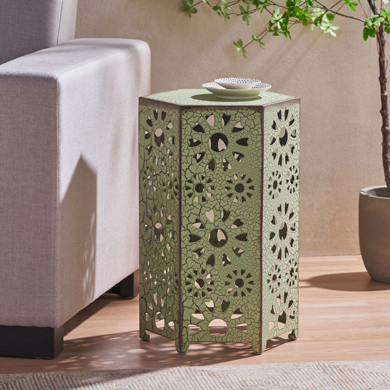 Table d'appoint Galore, Vert, H 22 po x l 14,25 po x P 12,5 po