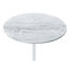 Table de bout en marbre gris texturé à plateau texturé de 15,5 po de hauteur avec aspect de qualité réglable - élément de caractère moderne