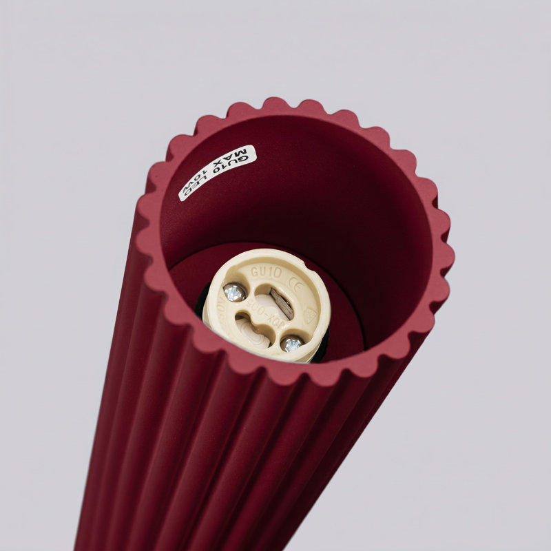 Karbon Aluminium Flush Mount, Burgundy, 6,5x6,5x60 cm