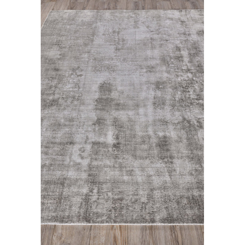 Stone Wash Gazni Abstract Area Rug in Taupe, Rectangle 10' x 14'