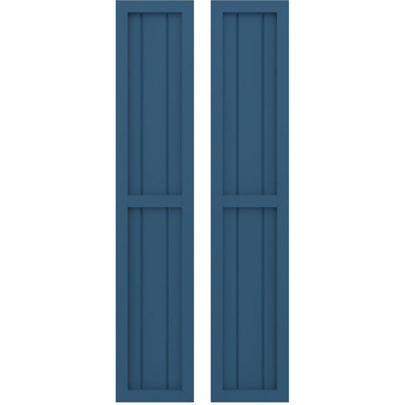 Deux volets à panneaux égaux Americano (par paire), 10 1/2", Bleu séjour, 37"