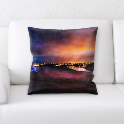 Microsuede Reversible Throw Pillow