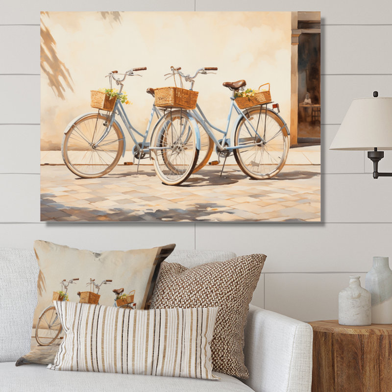 " Bicycle Peaceful Rides I ", 12" H x 20" W, Wrapped Canvas