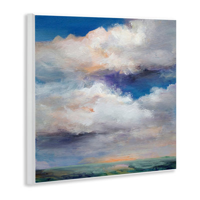 Plaque murale Restless White Clouds, design par Karen Hale