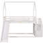 Lit superposé simple au dessus d'un lit simple avec glissière convertible, escalier de rangement-1842772710
