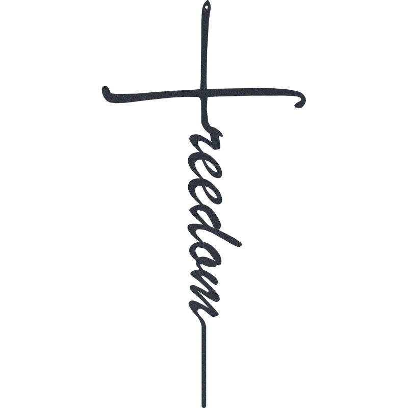 Freedom Cross Wall Décor, 15" H x 7.5" W x 0.06" D