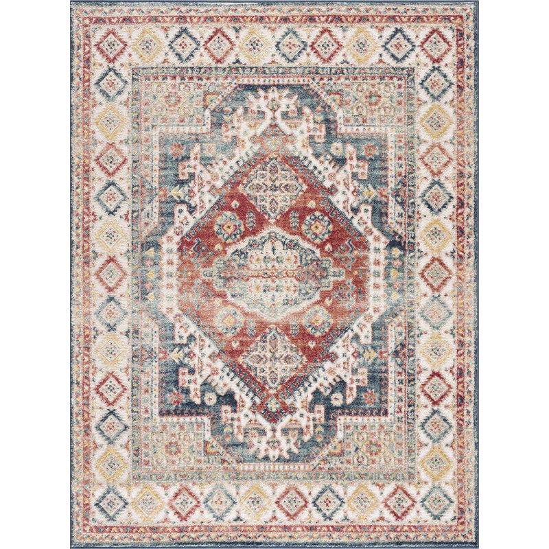 Brenda Moroccan Rust Area Rug, Rectangle 2' x 3'