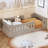 Wood Twin Size Simple Platform Bed With Protective Safety Guardrail Structure, Natural Wood Texture-676028340