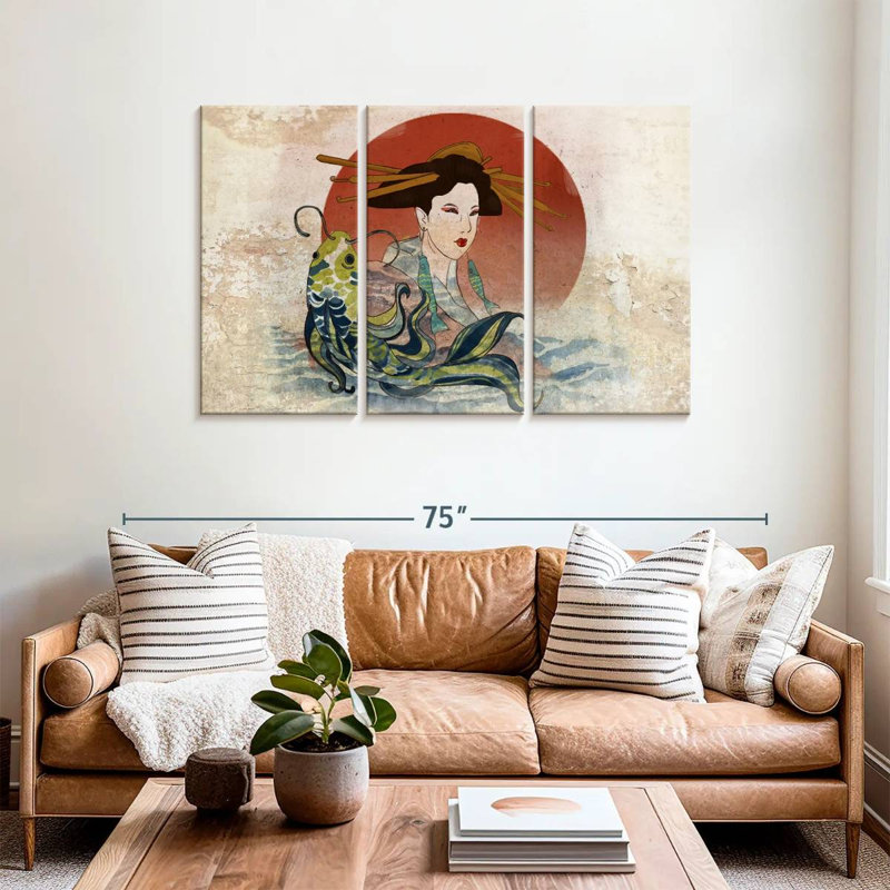Leisha Geisha et Koi, H 36 po x l 57 po