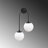 Modern Industrial Black Wall Lamp, Metal Body & Glass Cap, 21.7 x 9.4 x 21.7 inches | 2 x E14 Socket (Max 15W) | Sleek Design for Scandinavian & Novelty Decor | Ideal for Living Room, Bedroom, or Office-1359575963-1471764846