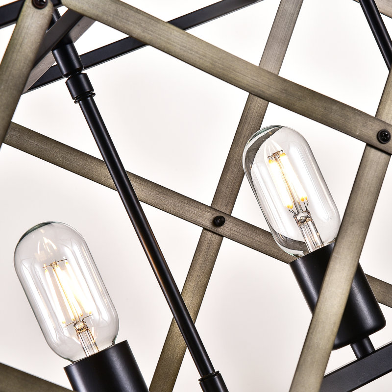 Boise 5 - Light 33.7"W Black/Copper Pendant