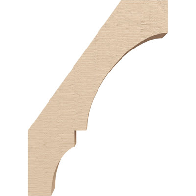 Timberthane Rough Cedar Faux Wood Balboa Knee Brace, 3"W x 10"D x 14"H, Primed Tan