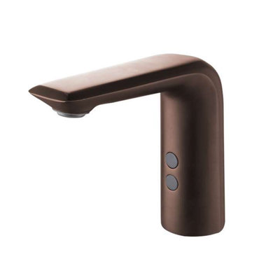 Oil-Rubbed Bronze Touchless Sensor Faucet – Deck-Mounted Commercial Automatic Sink Tap with Infrared Activation