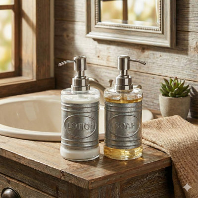Ashiley Galvanized Farmhouse Bathroom Accessory Set