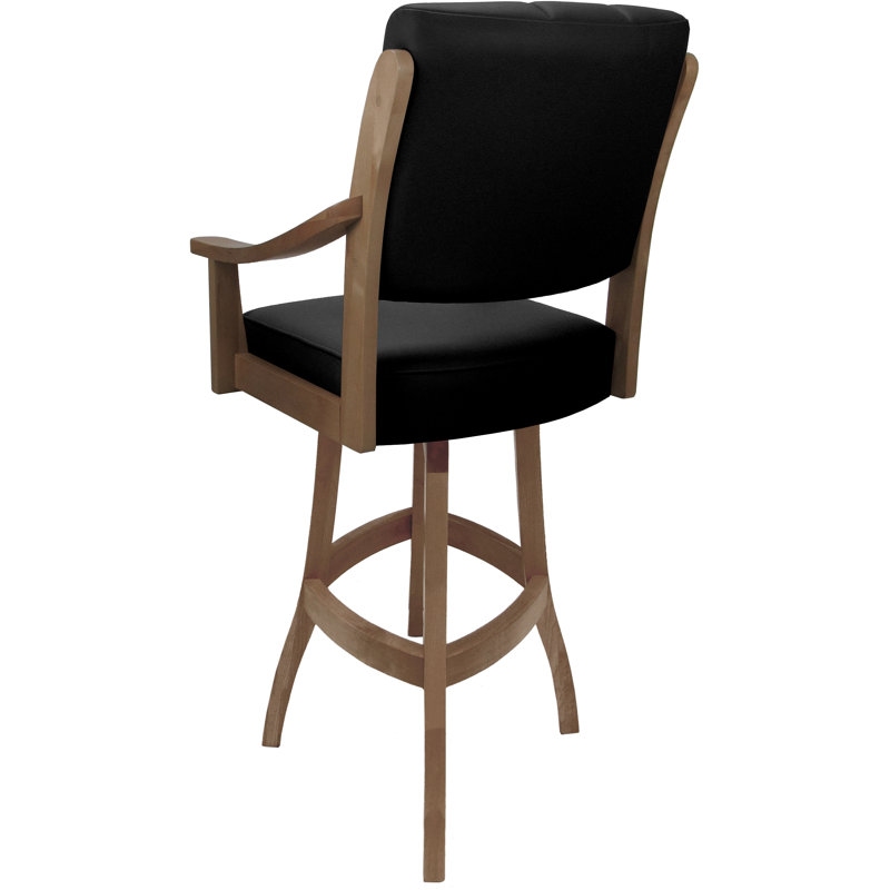 Tabouret de bar en bois massif Golla, Noir