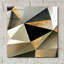 «Gold Polygon Wall 2» par Alonzo Saunders, art mural en verre acrylique, 12 po x 12 po