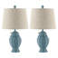 Lampe de table DEL en fer rustique bohémien à DEL 20,5 po Alahbasri, naturel / beige-92650731