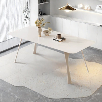 Table de salle à manger moderne et luxueuse de style crème