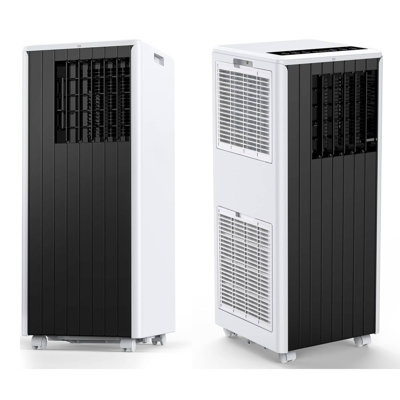 2 PCS climatiseur portatif 8 000 BTU, unité de climatisation 3 en 1 avec ventilateur déshumidificateur, 50dB silencieux pour les pièces jusqu'à 350 pieds carrés, minuterie 24H, télécommande et ensemble de fenêtre, AC portable pour la chambre à co
