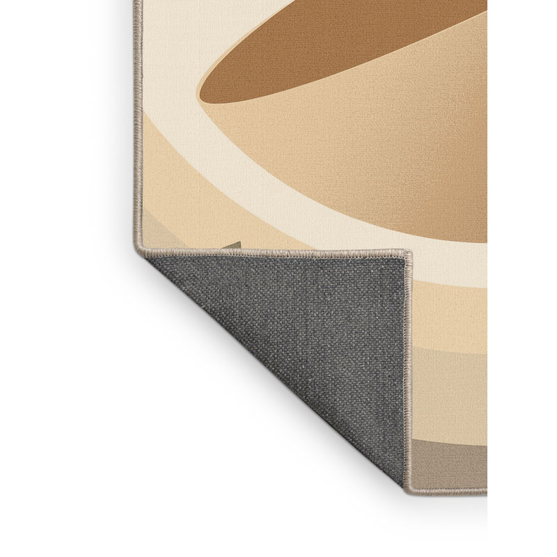 Tapis beige moelleux moelleux et moelleux - à reliure beige, 6 x 9