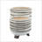 S/2 CERAMIC 6/8" FOOTED PLANTER, WHITE